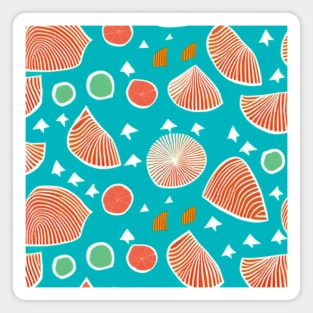 Abstract Tropical Beach Picnic (MD23SMR007b) Magnet